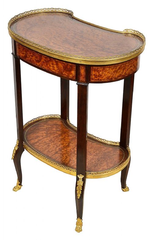 LOUIS XVI STYLE TWO TIER SIDE TABLE BY 'TEHAN' - ADDITIONAL PHOTO 3