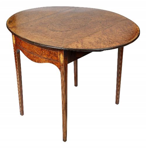 RARE 18TH CENTURY YEW WOOD PEMBROKE TABLE CIRCA 1780 - ADDITIONAL PHOTO 1