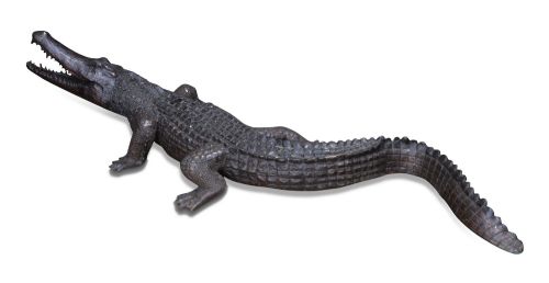 LIFE SIZE BRONZE CROCODILE 292CM LONG