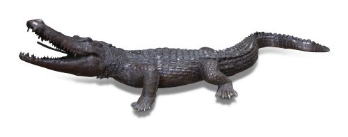 LIFE SIZE BRONZE CROCODILE 292CM LONG - ADDITIONAL PHOTO 2
