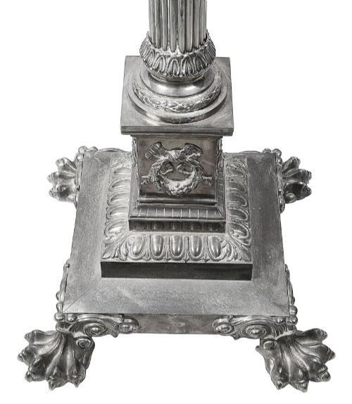 SILVER PLATED STANDARD LAMP CIRCA 1900 - ADDITIONAL PHOTO 2