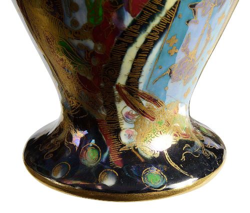 PAIR WEDGWOOD FAIRYLAND LUSTRE BALUSTER VASES DECORATED WITH THE CANDLEMAS DESIGN BY DAISY MAKEIG JONES - ADDITIONAL PHOTO 3