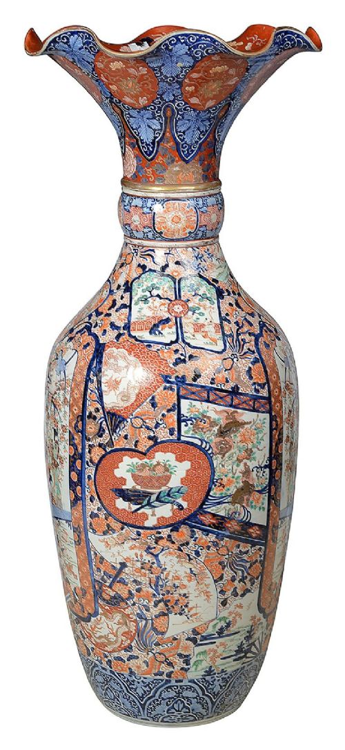 LARGE JAPANESE IMARI VASE CIRCA 1880 4'10 147CM HIGH - ADDITIONAL PHOTO 4