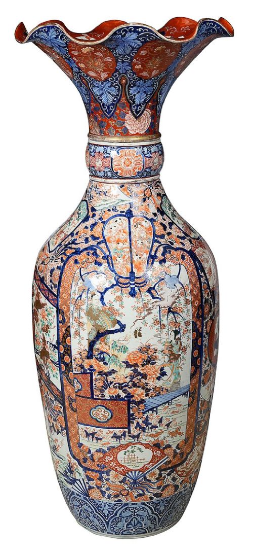 LARGE JAPANESE IMARI VASE CIRCA 1880 4'10 147CM HIGH - ADDITIONAL PHOTO 8