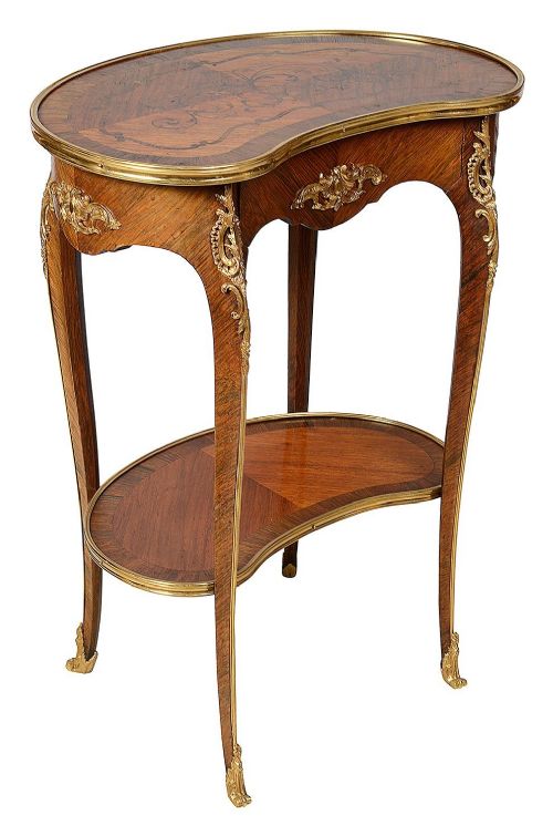 French Marquetry Side Table, 1880.