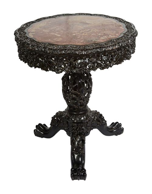 Chinese C19th Hardwood Side Table.