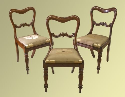 Set of Victorian Mahogany Dining Chairs