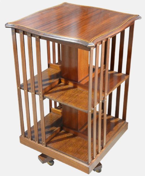 Edwardian Mahogany Revolving Bookcase