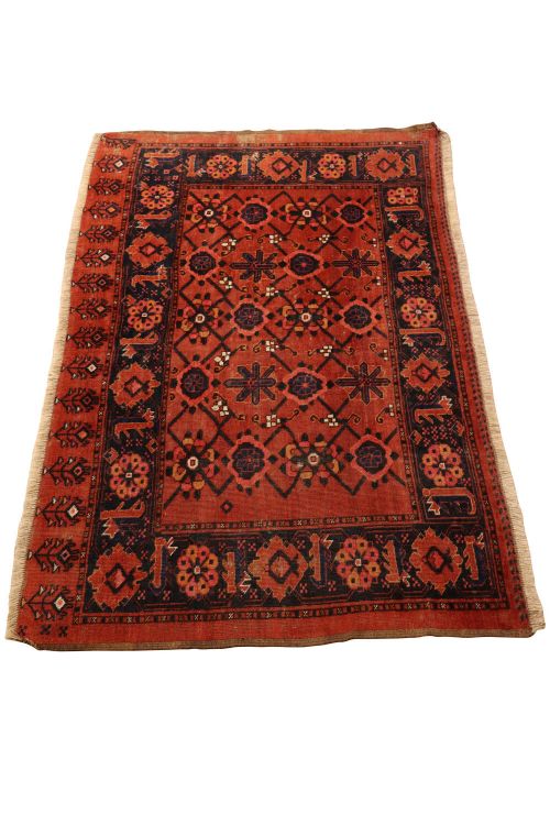 ANTIQUE NORTHWEST PERSIAN KURDISH HAMADAN HANDKNOTTED TRIBAL RUG CIRCA 1900