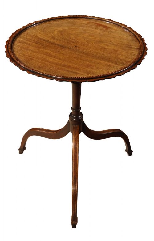 EARLY 19TH CENTURY REGENCY MAHOGANY WINE TABLE WITH PIE CRUST TOP C18101820