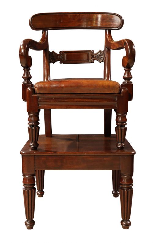 WILLIAM IV MAHOGANY METAMORPHIC CHILDS HIGH CHAIR
