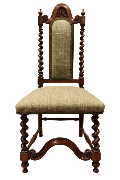 FINE VICTORIAN WALNUT CHILD'S BARLEY TWIST CHAIR C1860