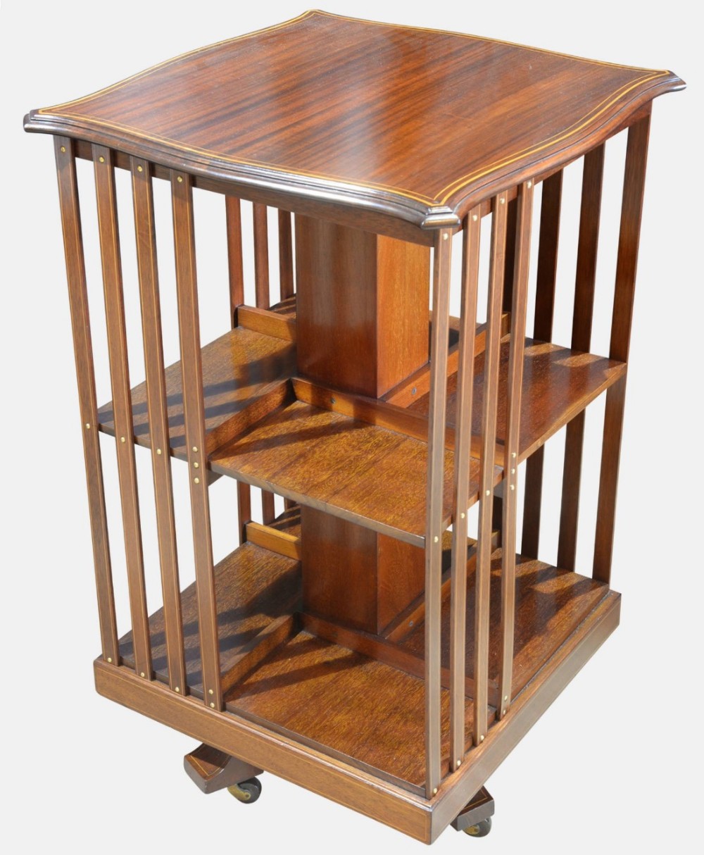 Edwardian Mahogany Revolving Bookcase