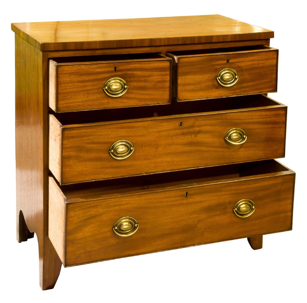 A Small Mahogany Chest of 2 short over 2 long drawers View III