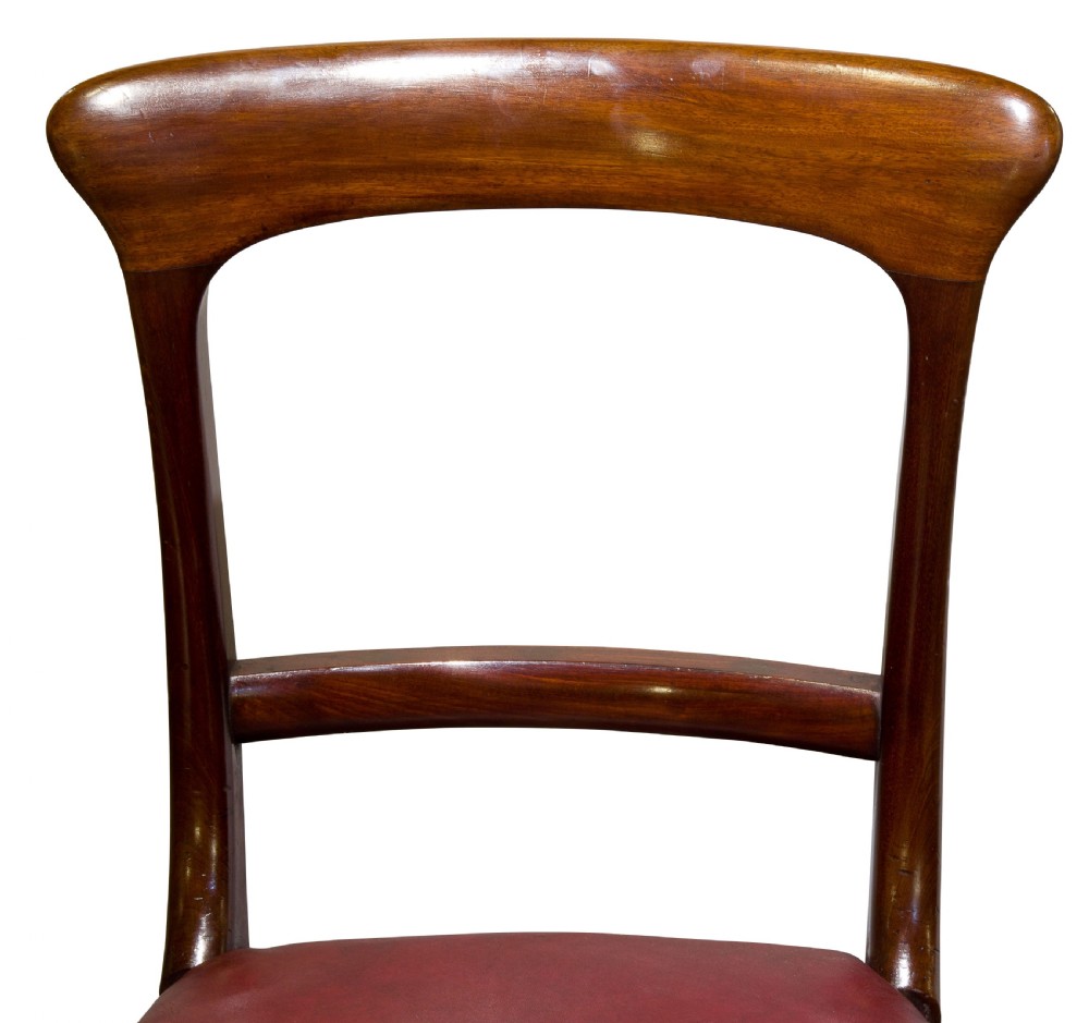 6 Mahogany Balloon Back Dining Chairs View V