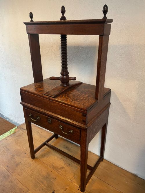 Late 18th Century Oak Linen Press.