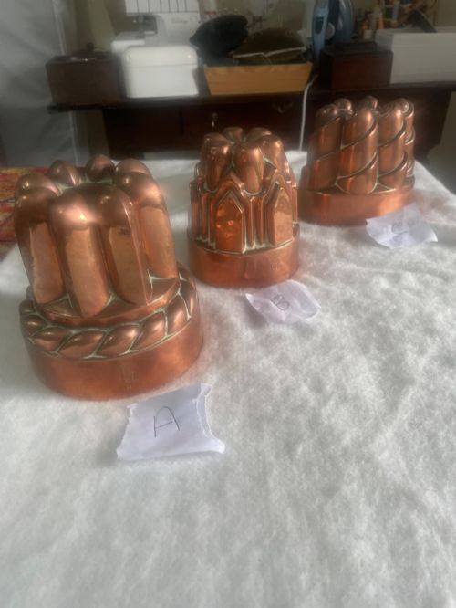 3 Victorian Jelly Moulds .