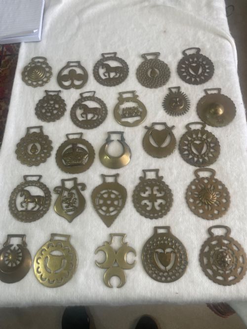 25 Old Brass Horse Brasses .