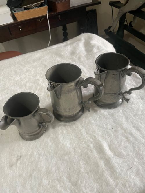 3 Pewter Tankards  .