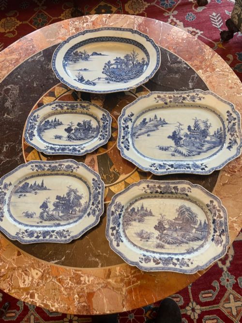 Set of 5 Nanking Dishes .