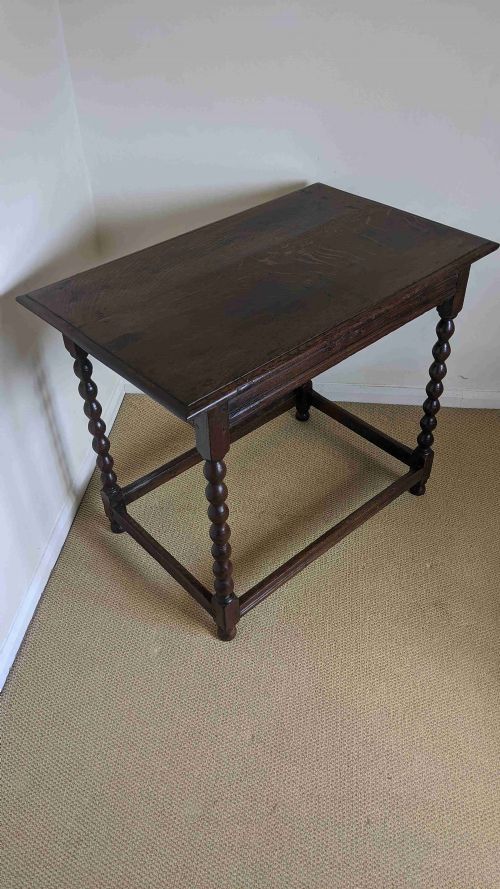 Oak Occasional Table on Bobbin Supports