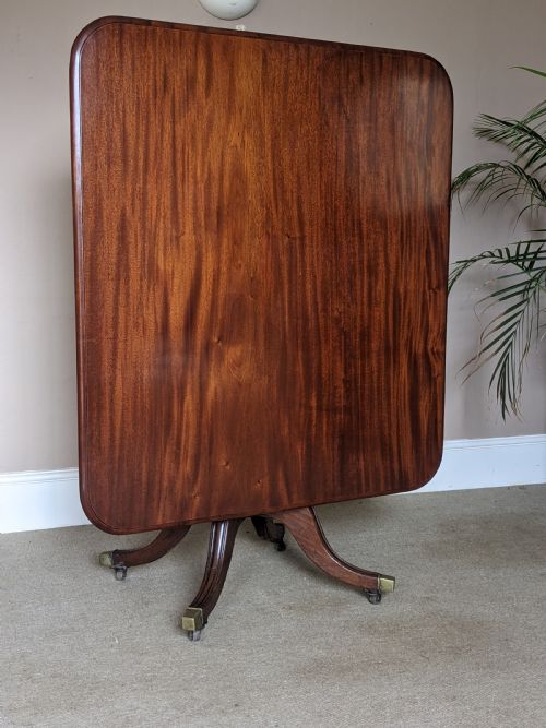 Early Victorian Mahogany Tilt Top Breakfast Table