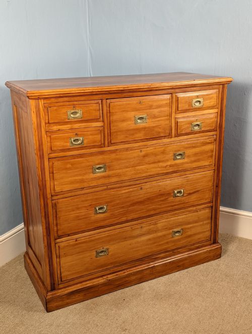 Late Victorian Satin Walnut Chest of Drawers