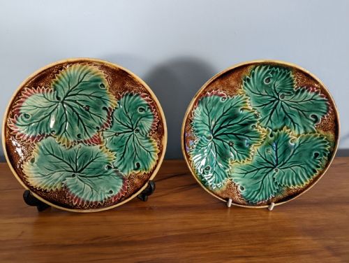 A Pair of Majolica Plates