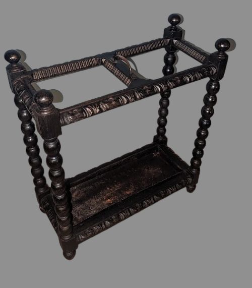 A Victorian Carved Oak Stick and Umbrella Stand