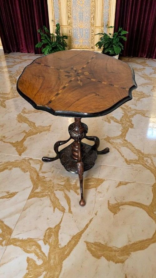 A 19th Century Walnut Wine / Lamp Table