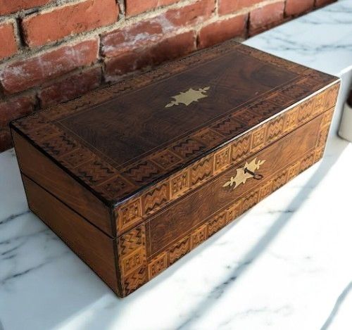A Victorian Tunbridge Ware Writing Slope