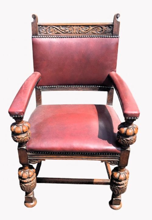 A SET OF EIGHT OAK DINING CHAIRS - ADDITIONAL PHOTO 2