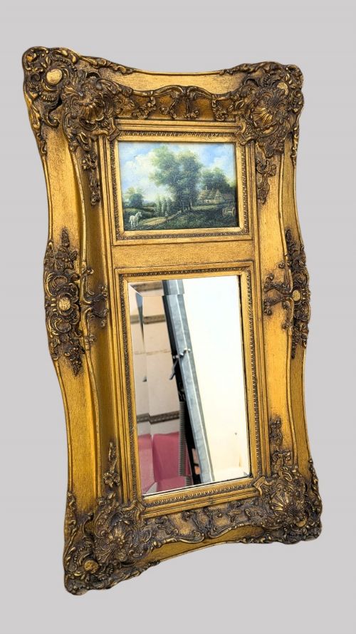 A GILT FRAMED WALL PIER MIRROR - ADDITIONAL PHOTO 2