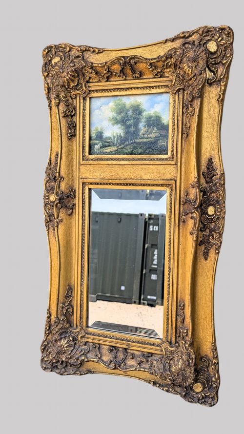 A GILT FRAMED WALL PIER MIRROR - ADDITIONAL PHOTO 3