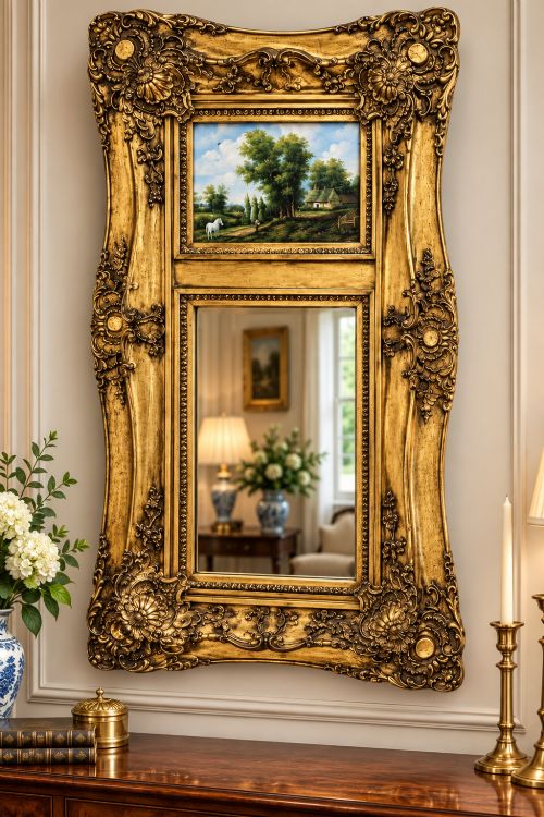A Gilt Framed Wall Mirror