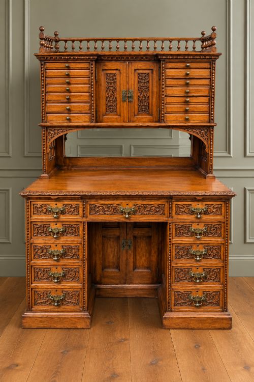 An Oak Desk with Drawers C.1890