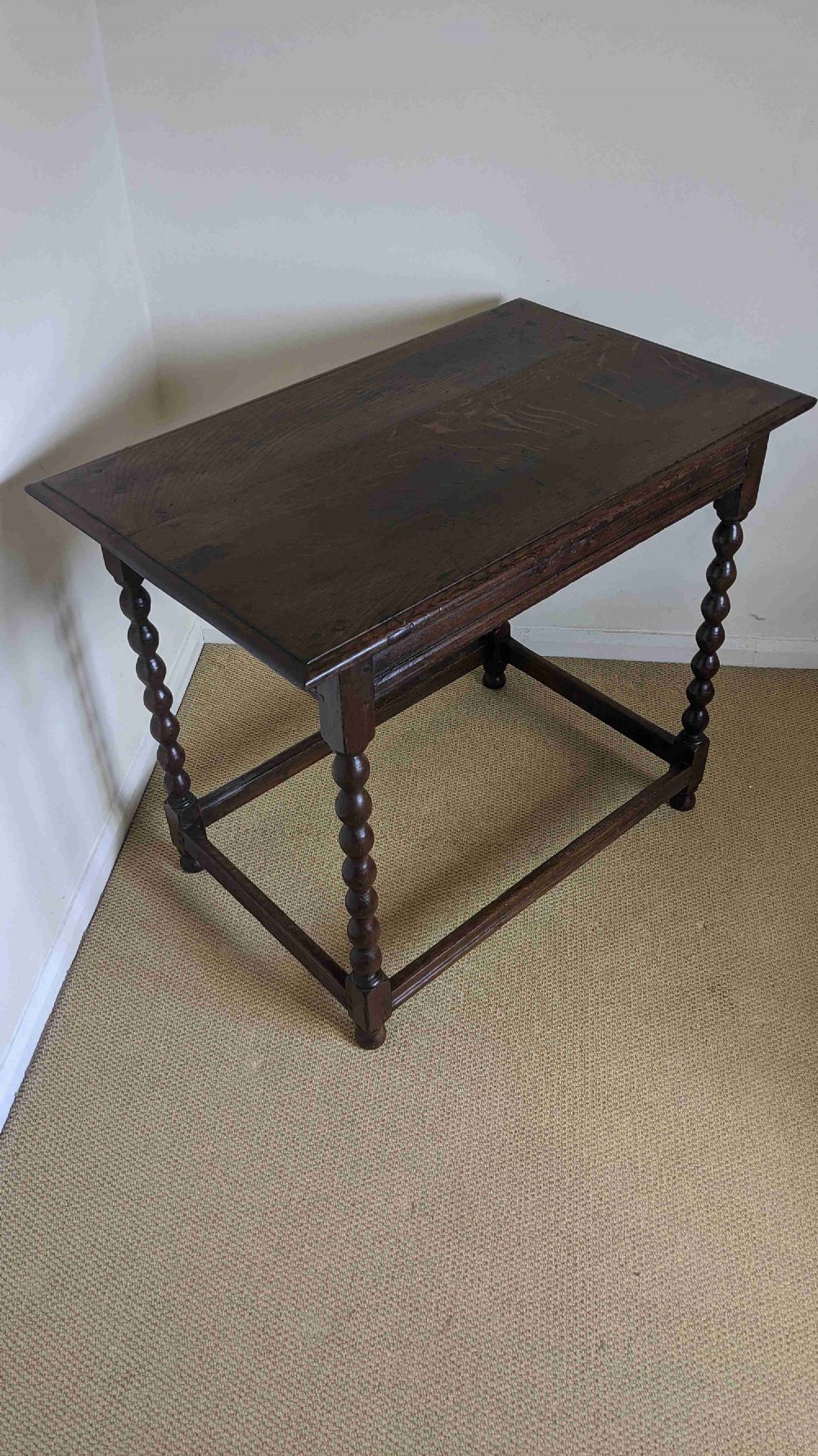 Oak Occasional Table on Bobbin supports