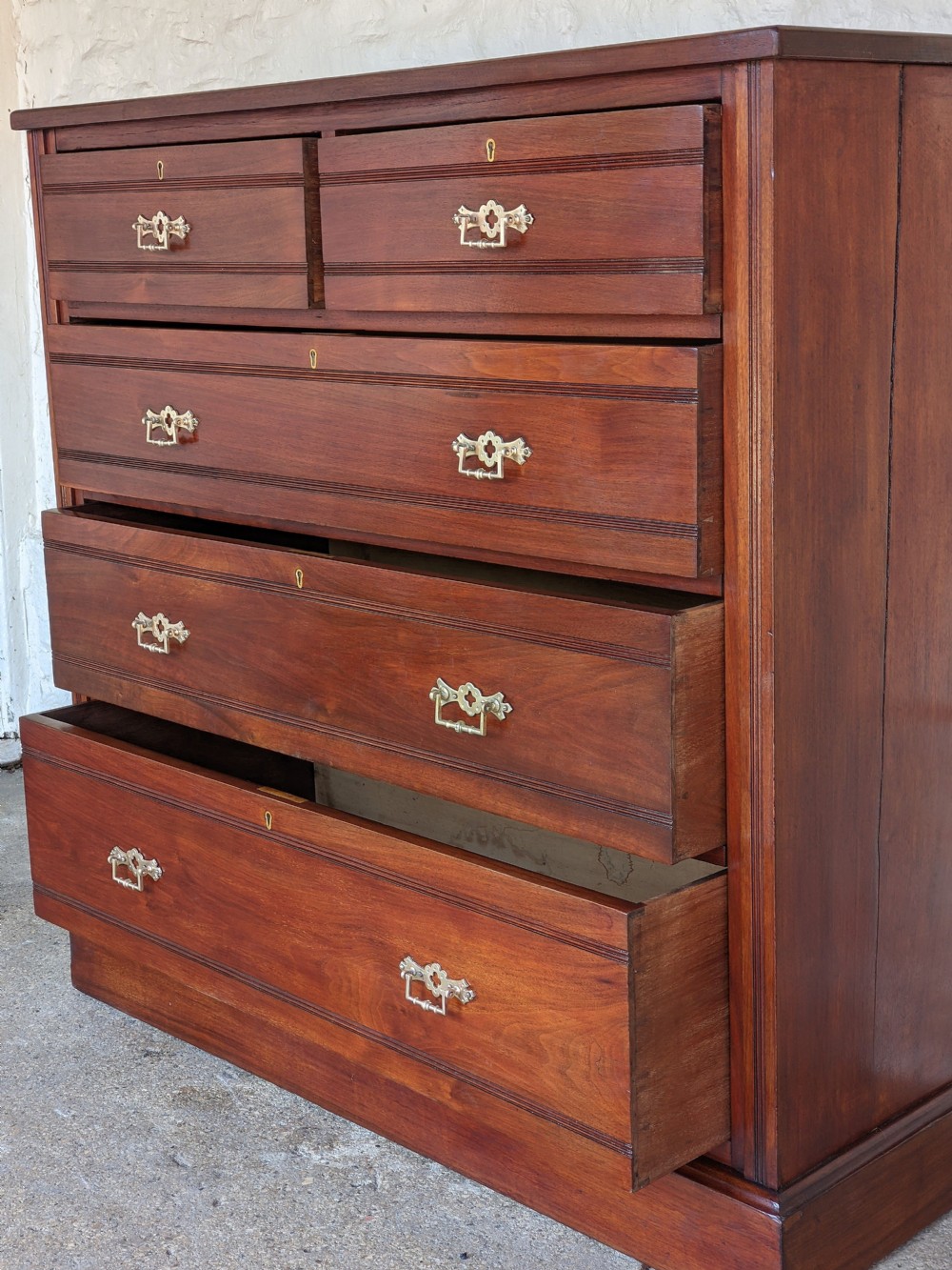 Late Victorian Walnut Chest of Drawers View II