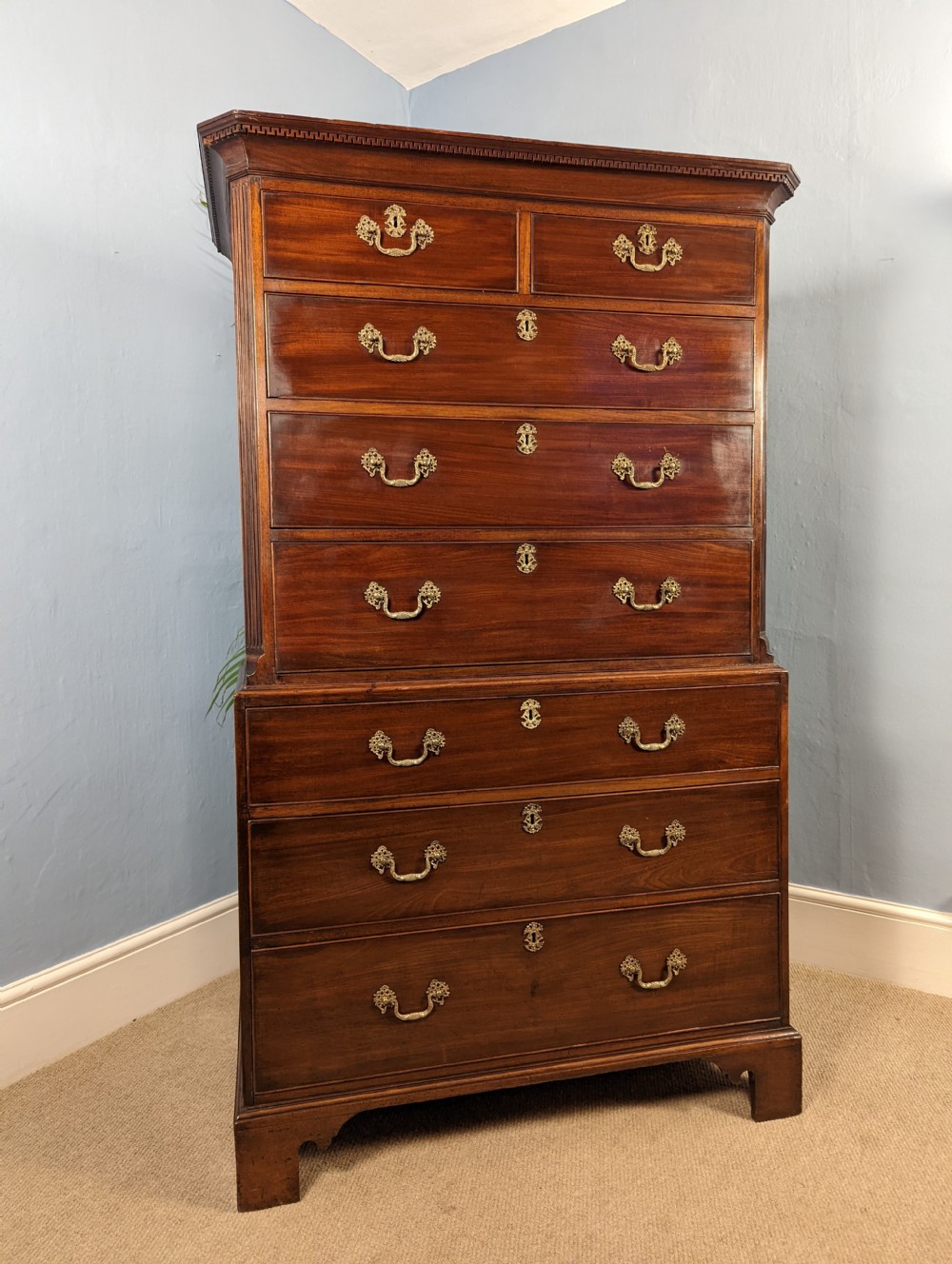 Georgian Mahogany Chest on Chest