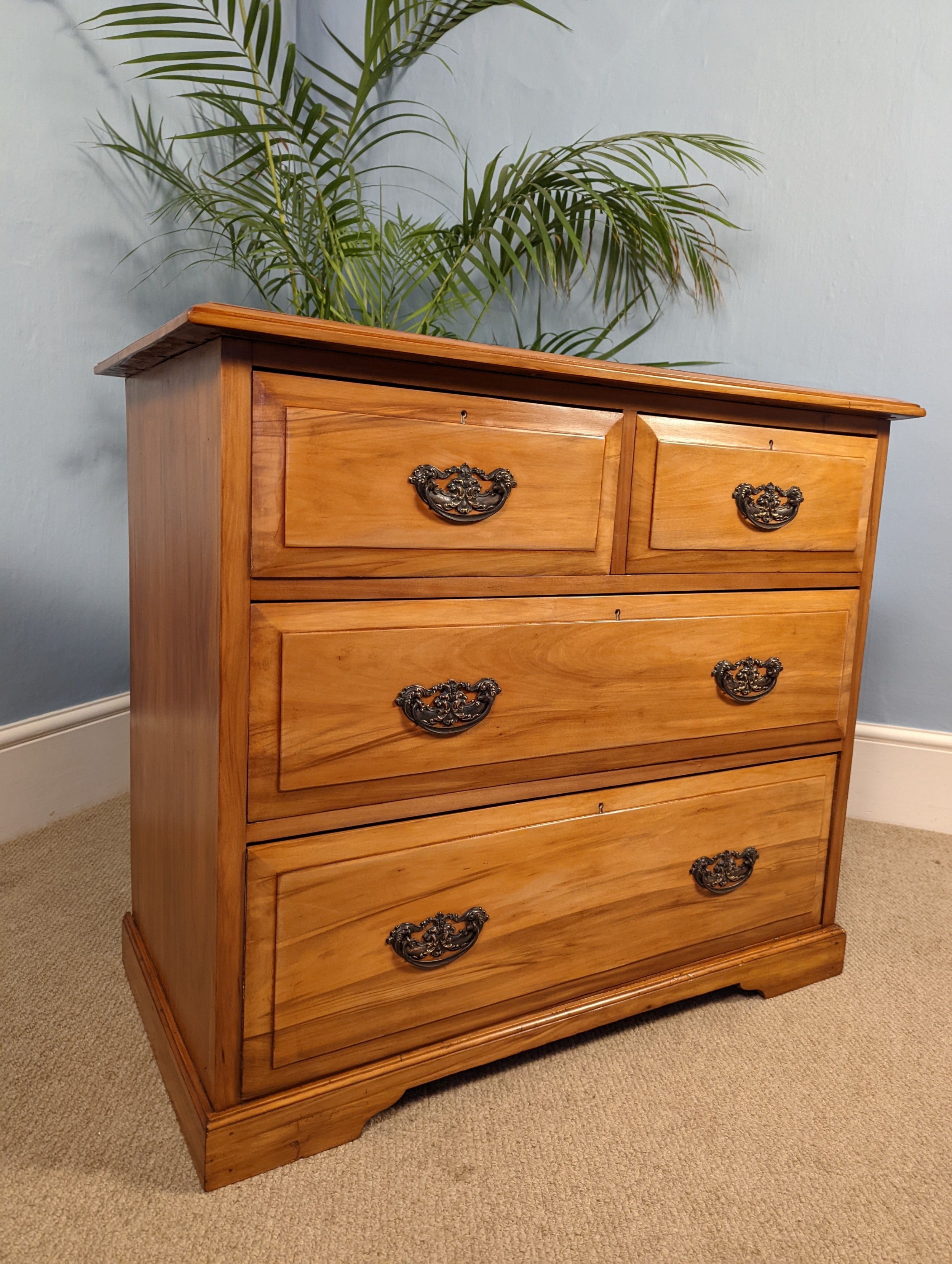 Satin Walnut Chest of Drawers