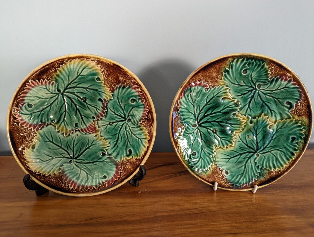 A Pair of Majolica Plates View II