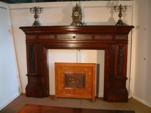 Pollard Oak and Carved  Fire Surround