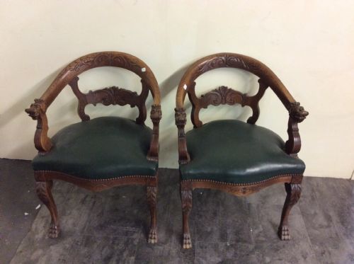 Matched Pair of Desk/gentleman Chairs