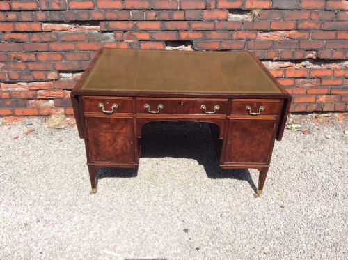 Leather Top Mahogany Partners Desk