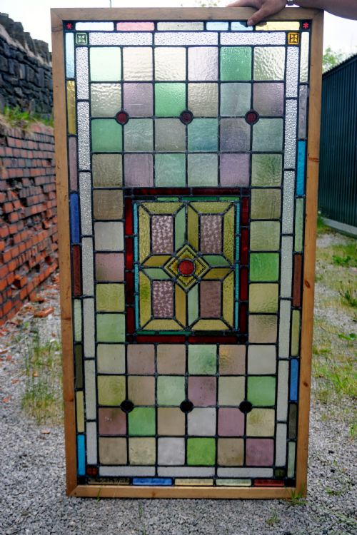 A Stunning Large Victorian Stained Glass Window