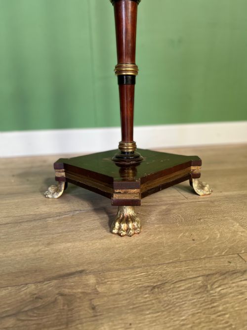 A RARE REGENCY ORIGINAL FIRE SCREEN WITH ADJUSTABLE POKER WORK PANEL - ADDITIONAL PHOTO 2
