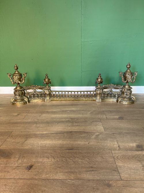 Good Quality French Victorian Cast Brass Fender