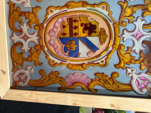 A FANTASTIC PAINTED STAINED GLASS WINDOW - ADDITIONAL PHOTO 2