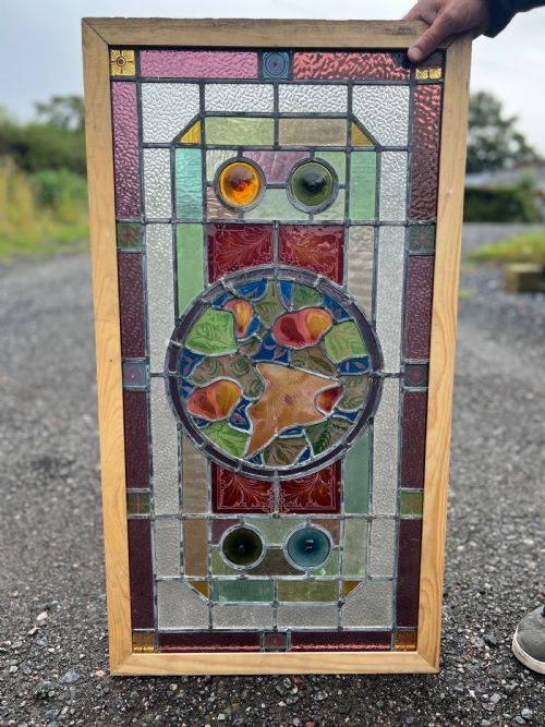 Large Stained Glass Window - Painted Fruit