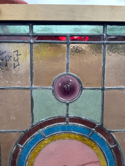 STAINED GLASS WINDOW BIRD SCENE 2 - ADDITIONAL PHOTO 2